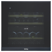 Винный шкаф KORTING Встраиваемый  59х56.3х59.5, 85л, Чёрный;Чёрная сталь, KFW 604 DB GXN