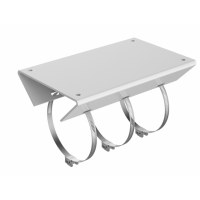 Крепление на столб, белое, совместимо с настенным кронштейном, сталь, диаметр 67-127мм/ Крепление на столб, белое, совместимо с настенным кронштейном, сталь, диаметр 67-127мм