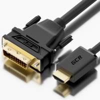 Кабель Greenconnect HDMI-DVI 7.5m черный, OD7.3mm, 28/28 AWG, позолоченные контакты, 19pin AM / 24+1M AM double link, GCR-HD2DVI1-7.5m, тройной экран [GCR-HD2DVI1-7.5m]