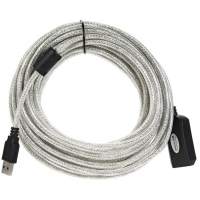 Кабель-адаптер USB2.0-repeater, удлинительный активный Am-Af 10м VCOM VUS7049-10M