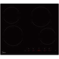 Электрическая варочная поверхность HiLight Midea/ Электрическая варочная поверхность HiLight Midea MCH64107F MDK/Электрическая варочная поверхность Hi-Light, ширина 60 см, 4 зоны нагрева HILIGHT, сенсорное управление, 9 уровней мощности, таймер, индикатор