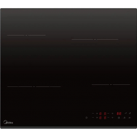 Электрическая варочная поверхность MIDEA/ Электрическая варочная поверхность MIDEA MCH64303F  60 см, Hi-Light, скошенный передний край, сенсорное управление, 4 зоны нагрева, 1 зона расширения, 9 уровней мощности, таймер, индикация остаточного тепла, защит