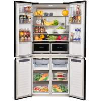 Холодильник MAUNFELD MFF190NFDB  серии KitFit с возможностью встраивания, 191х83х60 см, Total No Frost, инверторный компрессор, сенсорное управление, LED освещение, A++, зона свежести, полезный объем 503 л, цвет: черный