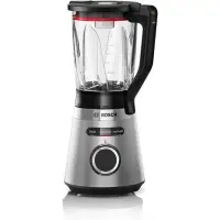 Блендер Bosch, стационарный, мощность 1200 Вт, поворотный переключатель, импульсный режим, плавная регулировка скорости, нож с 4 лезвиями ProEdge, цвет нержавеющая сталь Блендер Bosch, стационарный, мощность 1200 Вт, поворотный переключатель, импульсный режим, плавная регулировка скорости, нож с 4 лезвиями ProEdge, цвет нержавеющая сталь