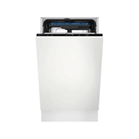 Встраиваемая посудомоечная машина ELECTROLUX/ Встраиваемая узкая посудомоечная машина, без фасада, загрузка на 10 комплектов посуды, сенсорное управление, 6 программ, 44.6x55x82 см, черный цвет, сушка: с открыванием дверцы, индикация на полу: луч