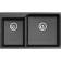 Кухонная мойка RIVELATO/ Кухонная мойка RIVELATO X-90D nero AXEL 90D  2-чаши 870*520мм, монтаж: врезной, материал: кварц, цвет: черный