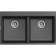 Кухонная мойка RIVELATO/ Кухонная мойка RIVELATO X-90-2D antracite AXEL 90-2D  2-чаши 870*520мм, монтаж: врезной, материал: кварц, цвет: антрацит
