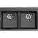 Кухонная мойка RIVELATO/ Кухонная мойка RIVELATO X-90-2D nero AXEL 90-2D  2-чаши 870*520мм, монтаж: врезной, материал: кварц, цвет: черный