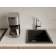 Кухонная мойка RIVELATO/ Кухонная мойка RIVELATO BK-35 nero BERKANA 35 1-чаш 415*455, монтаж: универсальный, материал: кварц, цвет черный