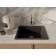 Кухонная мойка RIVELATO/ Кухонная мойка RIVELATO BK-50 nero BERKANA 50 1-чаш 560*430, монтаж: универсальный, материал: кварц, цвет: черный