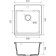 Кухонная мойка GRANFEST/ Кухонная мойка GRANFEST URBAN 644 white 644  1-чаша 440*490мм, монтаж: врезной, материал: кварц, цвет: белый