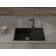 Кухонная мойка GRANFEST/ Кухонная мойка GRANFEST URBAN 678L black URBAN 678L black 1-чаша+крыло 780*490мм, монтаж: врезной, материал: кварц, цвет: черный