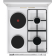 Комбинированная плита Gorenje GK5A12WG  полезный объем 68 л, очистка паром AquaClean, сводчатая форма духовки, механическое управление, электроподжиг, цвет белый