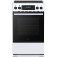 Электрическая плита Midea MFO-D4E20T9E(WH)  отдельностоящая, электрическая варочная панель, 4 конфорки, цифровой таймер (24 ч), объем дух. шкафа 59 л, 9 режимов нагрева, цвет белый Электрическая плита Midea MFO-D4E20T9E(WH)  отдельностоящая, электрическая варочная панель, 4 конфорки, цифровой таймер (24 ч), объем дух. шкафа 59 л, 9 режимов нагрева, цвет белый