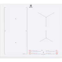 Встраиваемая варочная панель ELECTROLUX/ Встраиваемая варочная панель ELECTROLUX CIS62450FW индукционная на 4 конфорки, сенсорный слайдер DirectAccess, SenseCookBoil,Stop&Go, PowerBoost и Bridge, мощность: 7.8-11.7 кВт, независимая установка, размеры (ШхГ