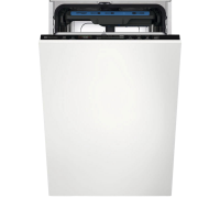 Встраиваемая посудомоечная машина ELECTROLUX/ Встраиваемая посудомоечная машина ELECTROLUX EEG63410L Встраиваемая узкая посудомоечная машина, загрузка на 10 комплектов посуды, сенсорное управление, 8 программ, 44.6x55x82 см, черный цвет, сушка: стандартна