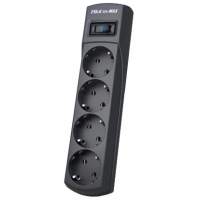 Сетевой фильтр Pilot m Max 4 розетки (евро с заземлением), 15А/3.3кВа, автомат, 5 м, графит/ Surge protector Pilot m Max 4 euro outlets, 15А/3.3кВа, 5m, grafit