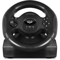 Игоровой руль Sven GC-W300 (педали, вибро, лепестки, D-pad, 10 кл, резин. вставки, PC, цифр. и аналог.) [SV-017934]