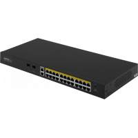 Коммутатор Netis P124GH (L2) 24x100Мбит/с 2x1Гбит/с 1xКомбо(1000BASE-T/SFP) 1SFP 24PoE 24PoE+ 360W неуправляемый