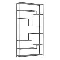 Стеллаж JAQLENE, черный каркас сталь, полки керамика