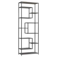 Стеллаж OLIVIA, каркас сталь, полки керамика антрацит