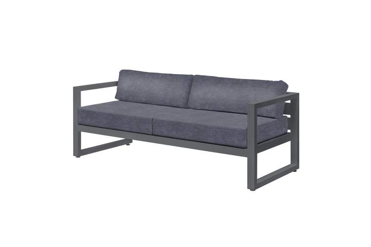 Набор садовой мебели CAPRI / 4 предмета: диван, 2 кресла, столик / серый алюминиевый каркас, темно-серый текстиль-13