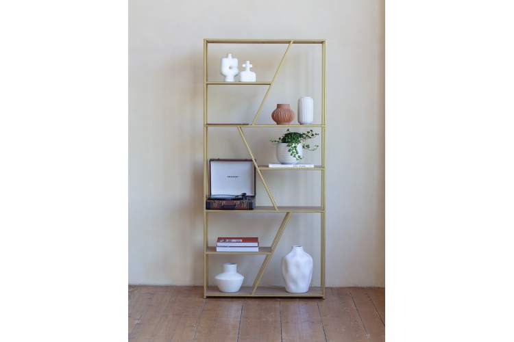 Стеллаж ARNETTA, каркас сталь, полки ЛДСП Робиния-3