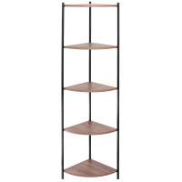 Стеллаж ALLEN, каркас сталь, полки ЛДСП Орех