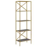 Стеллаж KARIN, золотой, полки керамика