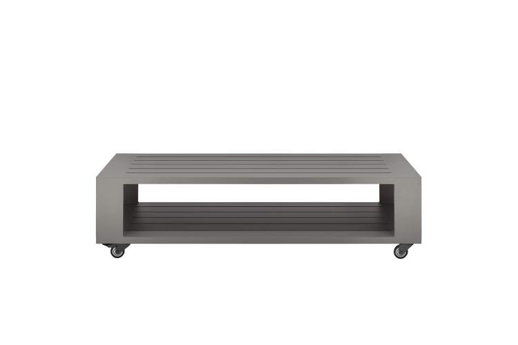 Набор садовой мебели KORFU / 4 предмета: диван, 2 кресла, столик / каркас алюминий цвет LAVA, обивка серый текстиль-29