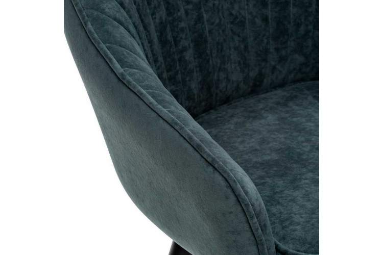 Стул с подлокотниками Leset Вайд, каркас Черный, велюр Темно-зеленый-5