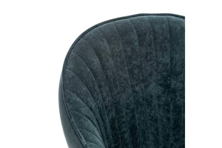 Стул с подлокотниками Leset Вайд, каркас Белый, велюр Темно-зеленый-4