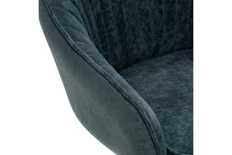 Стул с подлокотниками Leset Вайд, каркас Белый, велюр Темно-зеленый-5