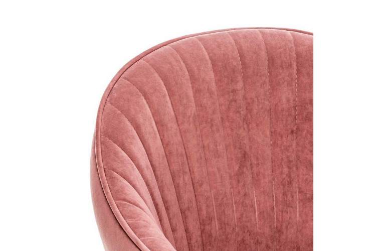 Стул с подлокотниками Leset Вайд, каркас Белый, велюр Персиковый-4