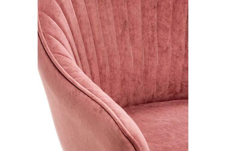 Стул с подлокотниками Leset Вайд, каркас Белый, велюр Персиковый-5