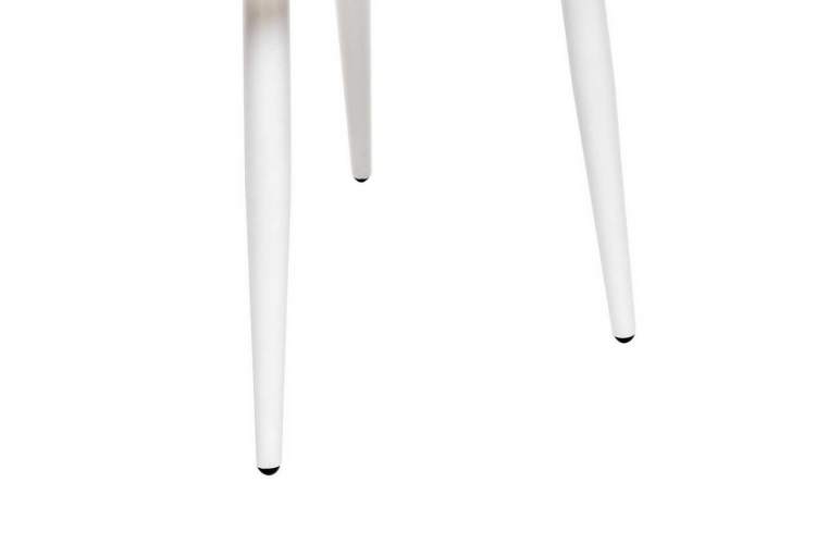 Стул с подлокотниками Leset Вайд, каркас Белый, велюр Персиковый-6