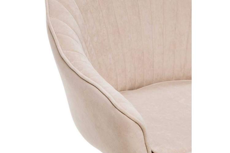 Стул с подлокотниками Leset Вайд, каркас Черный, велюр Бежевый-5