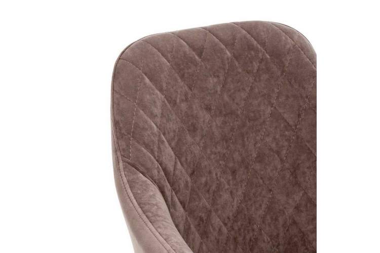 Стул с подлокотниками Leset Слим, каркас Белый, велюр Латте-4