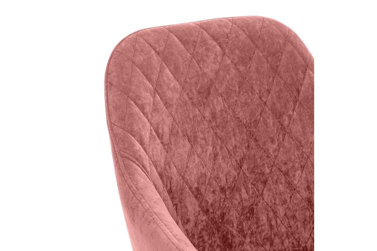 Стул с подлокотниками Leset Слим, каркас Белый, велюр Персиковый-4