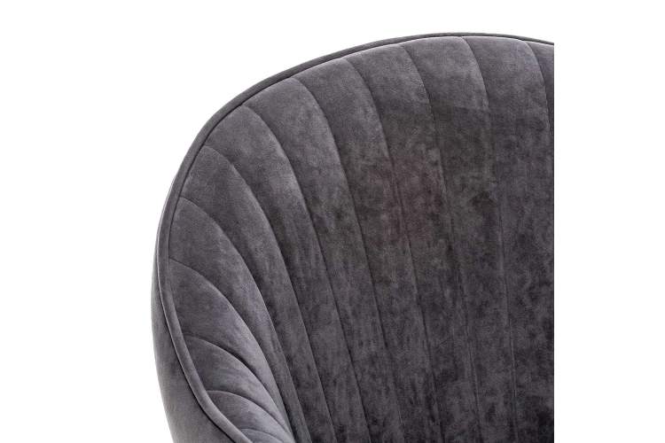 Стул с подлокотниками Leset Вайд, каркас Черный, велюр Графит-4