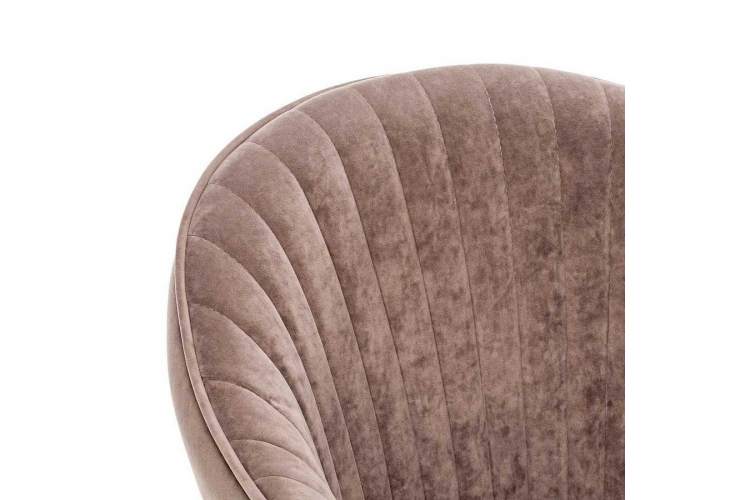 Стул с подлокотниками Leset Вайд, каркас Черный, велюр Латте-4