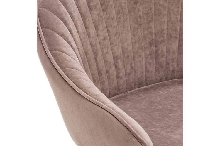 Стул с подлокотниками Leset Вайд, каркас Черный, велюр Латте-5