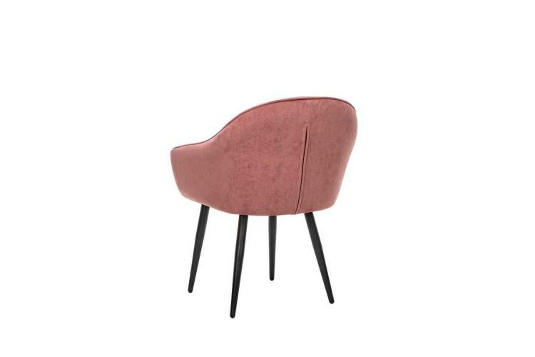 Стул с подлокотниками Leset Вайд, каркас Черный, велюр Персиковый-3