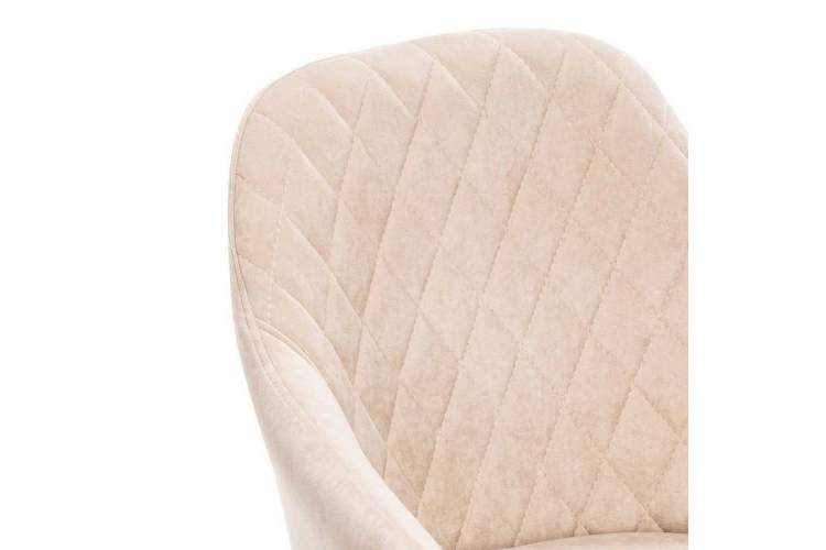 Стул с подлокотниками Leset Слим, каркас Черный, велюр Бежевый-4