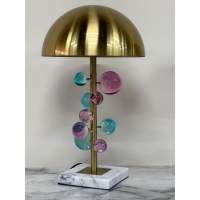 Лампа настольная MOLECULE с разноцветными шарами, 30х51 см, золото