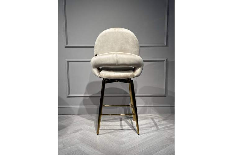 Стул барный Виола BS1376-BG-2, 55х46х105 см, бежевый/золото-7