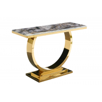 Стол-консоль Лира IST-806,120х40х76 см, темно-серый/золотой