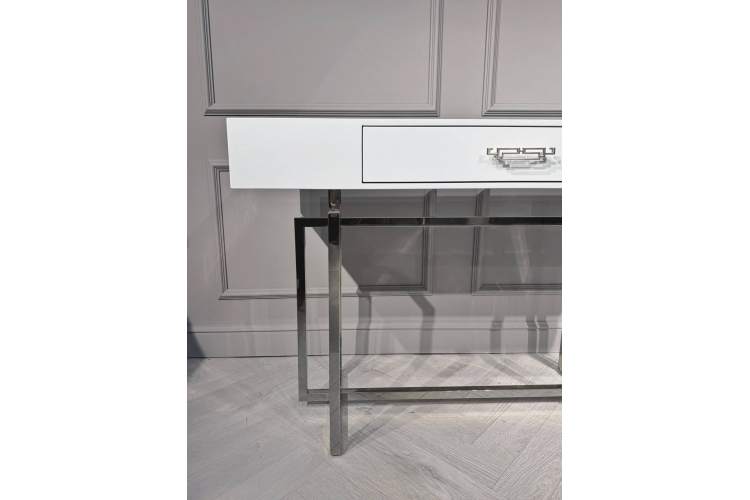 Стол-консоль Гарда-1 P-MJ-003, 120х40х76 см, белый/хром-4