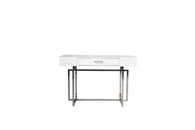 Стол-консоль Гарда-1 P-MJ-003, 120х40х76 см, белый/хром-5