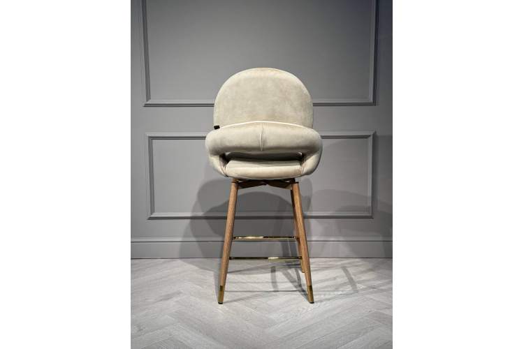 Стул барный Виола BS1376-BG-4, 55х46х105 см, бежевый/орех-10